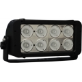 8" EVO PRIME DOUBLE STACK LED BAR BLACK EIGHT 10-WATT LED'S 20 DEGREE NARROW BEAM